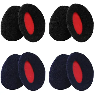 SAIIURV 4 Paar Earbags Ohrenwärmer Damen Herren, Winter Ohrenwärmer Flaumig Ohrwärmer Gefüttert, Warme Ohrenschützer Schutz vor Wind Kälte - Einheitsgröße