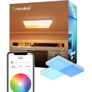 nanoleaf Skylight Starter Kit, 3 LED RGBCW Smarte Deckenleuchten - Modulare WLAN LED Deckenlampen, 16 Mio. Farben, Dimmbar, Musik & Bildschirm Sync, Funktioniert mit Apple Home Alexa Google