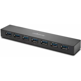 Kensington UH7000C 7 Port Hub - USB 3.0 mit Ladefunktion - USB 3.2 Gen 1 (3.1 Gen 1) Type-A - USB 3.2 Gen 1 (3.1 Gen 1) Type-A - 5000 Mbit/s - Schw... - Schwarz