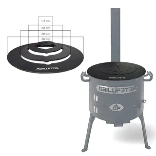 Grillpeter Adapterplatte für Utschak Ø 35 cm Kochplatte aus Stahl 4mm