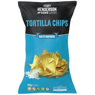 Henderson & Sons Henderson and Sons Salty Natural Tortilla Chips glutenfrei 450g