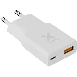 Xtorm Go2 SlimLine Wand-Ladegerät 25W 1x USB-C/ 1x USB-A weiß