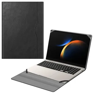 Fintie Hülle für 16 Zoll Samsung Galaxy Book 5 Pro 360, Galaxy Book 4 Edge - Premium Folio Schutzhülle mit Dokumentschlitze, Schwarz
