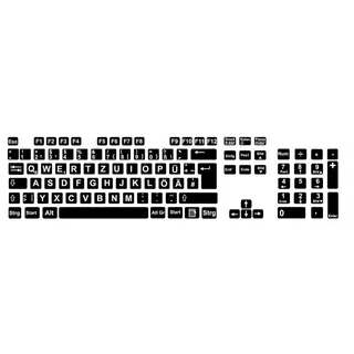 younikat Aufkleber Tastaturaufkleber Deutsch I schwarze Tastaturaufkleber mit weißen schwarz