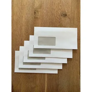 MAILmedia DIN Lang 22x11 cm 80 g/m2 Weiß 1000 St. selbstklebend mit Fenster