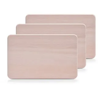 Zeller Frühstücksbrettchen Set, Buche, 3-teilig, Servierbrett aus hochwertigem Buchenholz gefertigt, 1 cm, beige, small