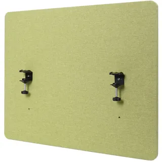 MCW Akustik-Tischtrennwand MCW-G75, Büro-Sichtschutz Schreibtisch Pinnwand, doppelwandig Stoff/Textil ~ 60x75cm grün