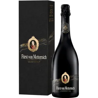 Fürst von Metternich Riesling Brut Sonderedition in hochwertiger Geschenkverpackung (1 x 0,75 l) – Jahrgangssekt 2018 - Deutscher Premiumsekt aus dem Rheingau Flaschengärung