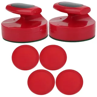 Restokki Airhockey Paddles und Pucks, Airhockey Ersatzteile 94mm Slider Pusher Set mit 4 Pucks Tischhockey Zubehörair
