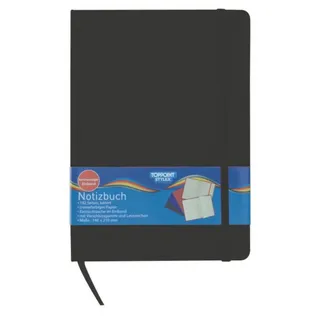 Toppoint Notizbuch 192 Seiten kariert 14,8x21cm Kladde ca. DIN A5 schwarz