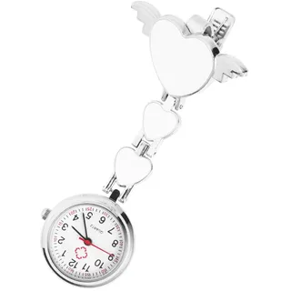 Hemobllo Krankenschwester Uhr Hängende Quarzuhr Brusttaschenuhr Für Pflege Und Arzt Mit Clip Praktisches Design 8.5X2.5X2Cm