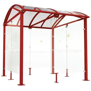 PROCITY® Raucherunterstand Klassik L, BxT 2.500 x 2.690 mm, purpurrot