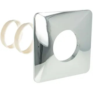 LE SANITAIRE Abdeckrosette, 140X140Mm F.uet-K/W+2Distanzringe,Verchromt