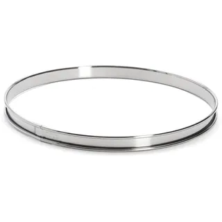 De Buyer Tortenring aus Edelstahl mit gerolltem Rand - Durchmesser 28 cm, Höhe 2 cm - 3091.28N, Silber
