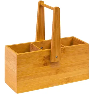 Westmark Küchen-Organizer Tischbutler 3 Fächer 26,5 x 27,8 x 10 cm Bambus Hellbraun