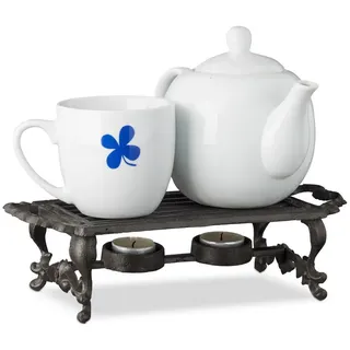 Relaxdays Warmhalteplatte Gusseisen