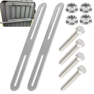 Befestigungsset für Zaunbriefkasten 2stk Zaunbefestigung 215 x 24mm Briefkasten Befestigung Briefkasten zur Briefkastenbefestigung an Toren oder Zäunen (Silber, 215mm)