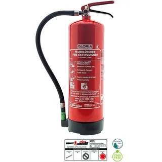 Gloria - SD6-6l Schaumlöscher- fluorfrei - für die Brandklassen A, B - inkl. Prüfplakette