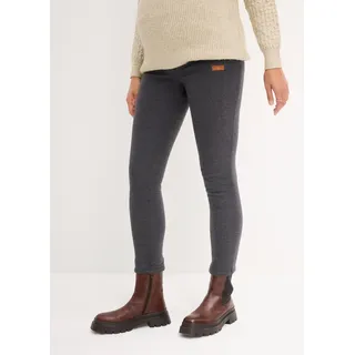 bonprix Umstandsleggings BONPRIX, Damen, Gr. 44/46 (L), N-Gr, grau (anthrazit meliert, wollweiß), Obermaterial: 85% Polyester, 15% Baumwolle.