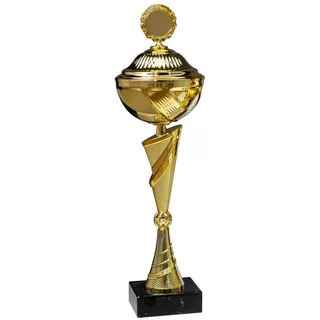 eberin · Pokal Serie Graziella, Gold, mit Wunschtext und auswählbarem Motiv-Emblem, Größe 50,7 cm