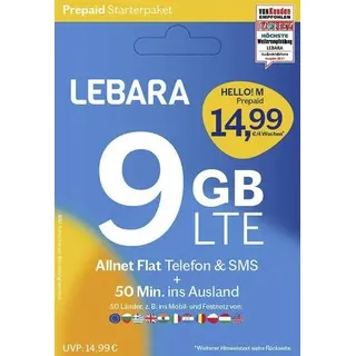 Lebara Hello! M Prepaid Prepaid-Karte ohne Vertragsbindung