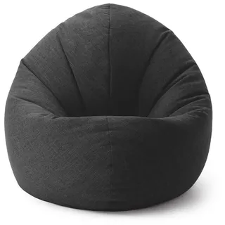 Lumaland Sitzsack Drops: runder Sitzsack (300 L) mit 2-in-1-Funktion für bequemes Sitzen & Liegen | Der Doppelagent für Relax-Momente in- & Outdoor I Mit anpassungsfähiger EPS-Füllung | Ø 120 x 75 cm