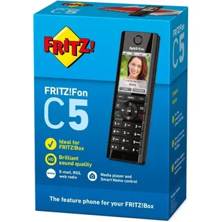 AVM FRITZ!Fon C5 DECT Komfort-Telefon mit Farbdisplay schwarz Neu noch Versiegt