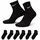 Knöchelsocken 6er Pack schwarz/weiß 34-38