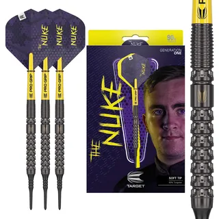 Target Darts Luke Littler G1 Softtip-Darts, 90% Wolfram-Dart, 19G | Pixel-Spitzendart-Set der Generation 1, Player Edition Softtip-Elektronik-Dartset mit Pro Grip-Schaft und Nr. 2-Flügeln