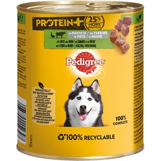 PEDIGREE Dose Protein Ente & Rind in Pastete x 800g (6,24€/kg)
