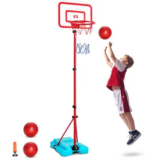 Vevor Basketballkorb für Kinder, höhenverstellbar, tragbarer Basketballplatz mit befüllbarer Basis, Sportspiel im Garten, Basketballspielzeug für Kleinkinder im Alter von 3–8 Jahren, Jungen & Mädchen