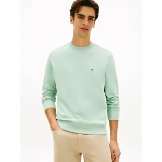 Tommy Hilfiger Sweatshirt TOMMY HILFIGER "ESSENTIAL TERRY CREWNECK", Herren, Gr. XXL, crushed mint, Sweatware, Obermaterial: 100% Baumwolle, regular fit, Rundhals, Rippbündchen, Sweatshirts Sweatshirt