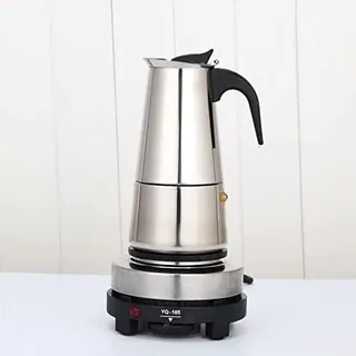 HINOPY Elektrisch Kaffeekanne Espressokocher Kaffeebereiter Espressomaschine 4 Tassen 200 ml Espressokanne
