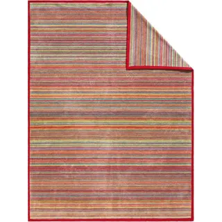 IBENA Jacquard Decke Malang Kuscheldecke 150 x 200 cm Rot/Mehrfarbig