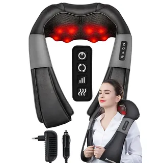 Maltec Nackenmassagegerät Nacken Rücken Shiatsu Massage Erwärmung Vibrations