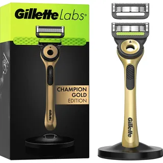 Gillette Labs Champion Gold Edition Rasierer mit 2 Ersatzklingen