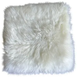 Kaiser Sitzauflage eckig, einseitig Fell weiß