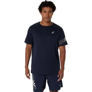 Asics Icon Laufshirt Herren-Dunkelblau, Größe XL