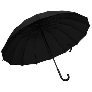 vidaXL Regenschirm Automatisch Schwarz 120 cm