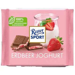 Ritter Sport Ritter-Sport Tafelschokolade Erdbeer-Joghurt, 100g