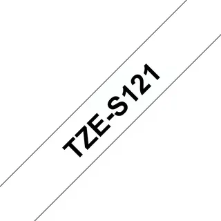Brother TZE-S121 9mm schwarz auf transparent