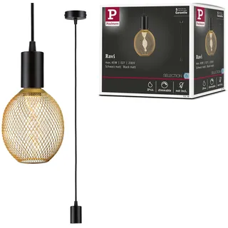 Paulmann 71136 Pendelleuchte Ravi IP44 E27 Schwarz matt