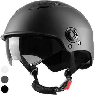 Westt Scooter Helm Fahrradhelm Skaterhelm für Herren und Damen E Scooter E-Bike Roller Helm mit getöntem Sonnenvisier für Jugendliche und Erwachsene