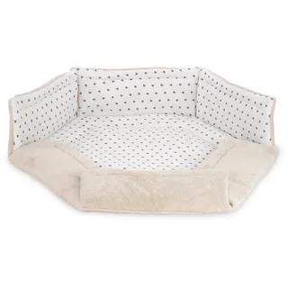 FabiMax Laufgittereinlage 6-eckig (115x100 cm), mit Seitenschutz, Obermaterial aus 100% Baumwolle