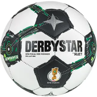 DERBYSTAR DFB-Pokal 2025/26 Brillant Miniball Kinder weiss/schwarz/grün 47 cm