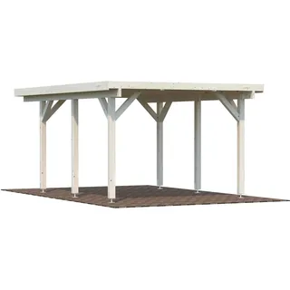 Einzel-Carport 360 x 512 cm transparent tauchgrundiert