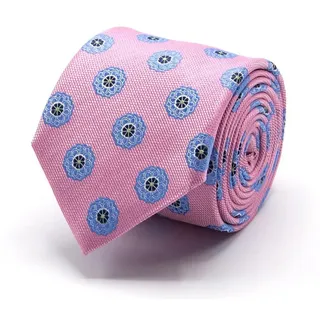 bgents Seiden-Jacquard Krawatte mit Blüten Rosa