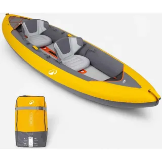 Kajak aufblasbar Drop Stich Hochdruckboden 2-Sitzer - 100+ gelb