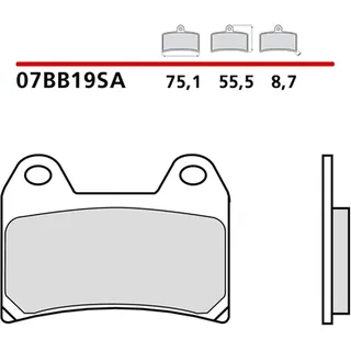 Brembo Bremsbelagsatz, Scheibenbremse PRIME - Sinter - SA 07BB19SA
