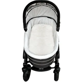 Babylammfell HEITMANN FELLE "Einlage - echtes Lammfell", beige (naturweiß), B:33cm L:73cm, Baumwolle, Lammfell, Wohndecken, ideal für Soft-Tragtaschen, Kinderwagen, Buggy, Kinderbett, waschbar
